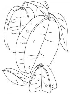 Star fruit coloring page 8 - Free printable