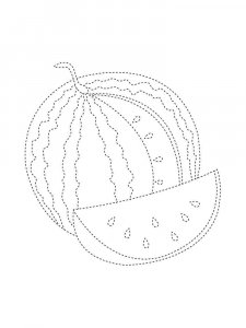Watermelon coloring page 16 - Free printable