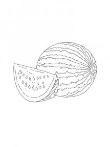 Watermelon coloring page 26 - Free printable