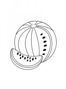 Watermelon coloring page 27 - Free printable