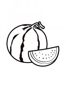 Watermelon coloring page 21 - Free printable