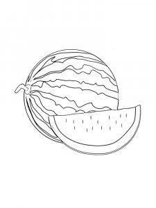 Watermelon coloring page 23 - Free printable