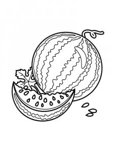 Watermelon coloring page 24 - Free printable