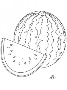 Watermelon coloring page 10 - Free printable