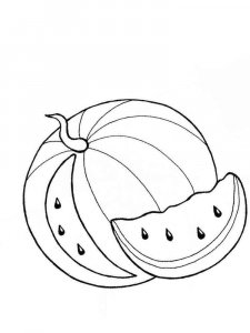 Watermelon coloring page 2 - Free printable