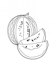 Watermelon coloring page 3 - Free printable
