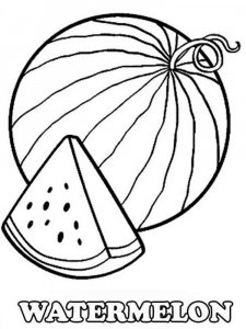 Watermelon coloring page 4 - Free printable