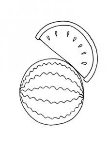 Watermelon coloring page 6 - Free printable