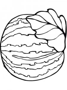 Watermelon coloring page 7 - Free printable
