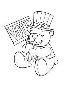 Election Day coloring page 9 - Free printable