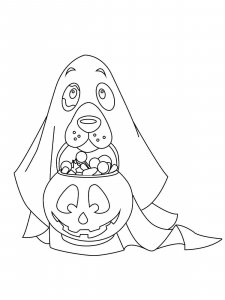 Halloween Dog coloring page 5 - Free printable