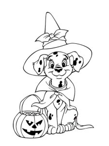 Halloween Dog coloring page 9 - Free printable