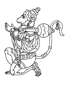 Hanuman Jayanti coloring page 12 - Free printable