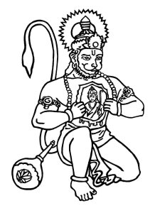 Hanuman Jayanti coloring page 9 - Free printable