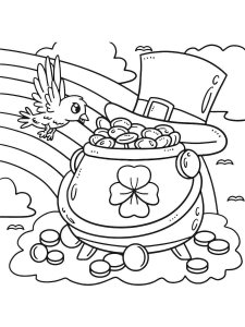 Pot of Gold coloring page 2 - Free printable