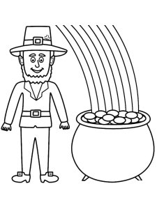 Pot of Gold coloring page 7 - Free printable