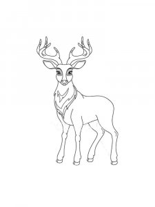 Reindeer coloring page 14 - Free printable