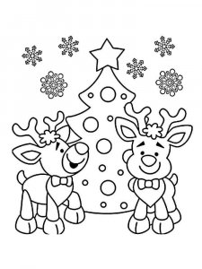 Reindeer coloring page 9 - Free printable