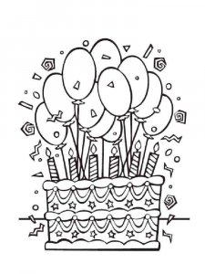 Birthday Cake coloring page 34 - Free printable