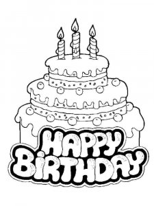 Birthday Cake coloring page 43 - Free printable