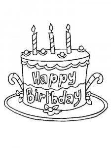 Birthday Cake coloring page 44 - Free printable