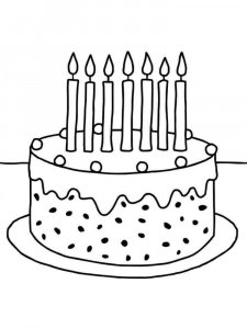 Birthday Cake coloring page 47 - Free printable