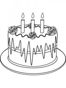 Birthday Cake coloring page 35 - Free printable