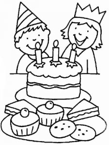 Birthday Cake coloring page 37 - Free printable