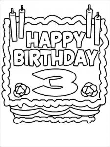 Birthday Cake coloring page 41 - Free printable