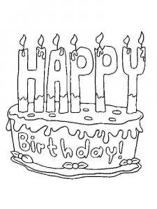 Birthday Cake coloring page 42 - Free printable