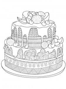 Birthday Cake coloring page 11 - Free printable