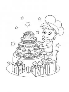 Birthday Cake coloring page 17 - Free printable
