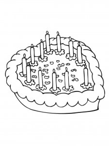 Birthday Cake coloring page 22 - Free printable
