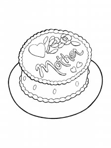 Birthday Cake coloring page 26 - Free printable