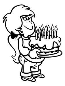 Birthday Cake coloring page 27 - Free printable