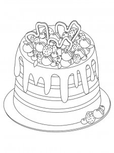 Birthday Cake coloring page 28 - Free printable