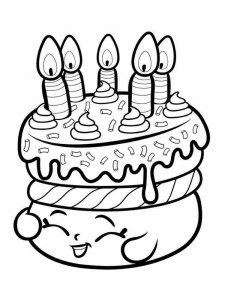 Birthday Cake coloring page 29 - Free printable