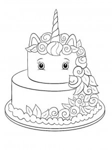 Birthday Cake coloring page 30 - Free printable