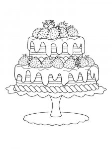 Birthday Cake coloring page 31 - Free printable
