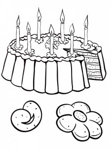 Birthday Cake coloring page 6 - Free printable