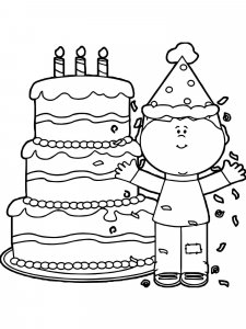 Birthday Cake coloring page 7 - Free printable
