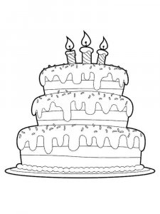 Birthday Cake coloring page 9 - Free printable