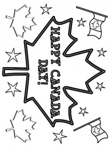 Canada Day coloring page 4 - Free printable