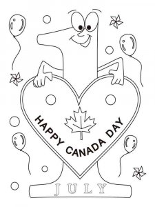 Canada Day coloring page 5 - Free printable