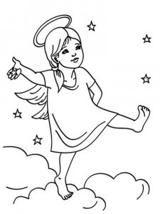 Christmas Angel coloring page 1 - Free printable