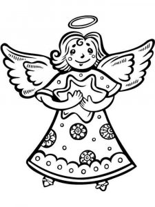 Christmas Angel coloring page 10 - Free printable