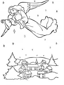 Christmas Angel coloring page 11 - Free printable