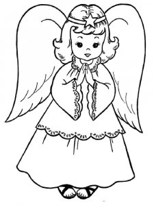 Christmas Angel coloring page 12 - Free printable