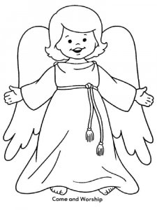 Christmas Angel coloring page 15 - Free printable