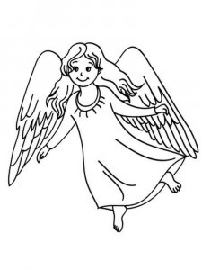 Christmas Angel coloring page 3 - Free printable